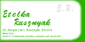etelka rusznyak business card